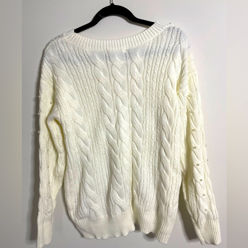 NWT Joe fresh white Pearl sweater size M - Picture 6 of 6